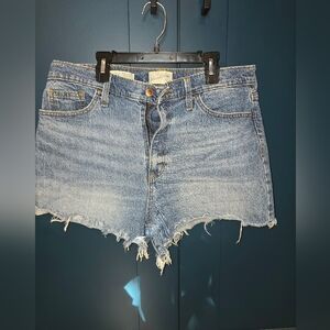 Universal Thread Denim Blue Frayed Jean Shorts